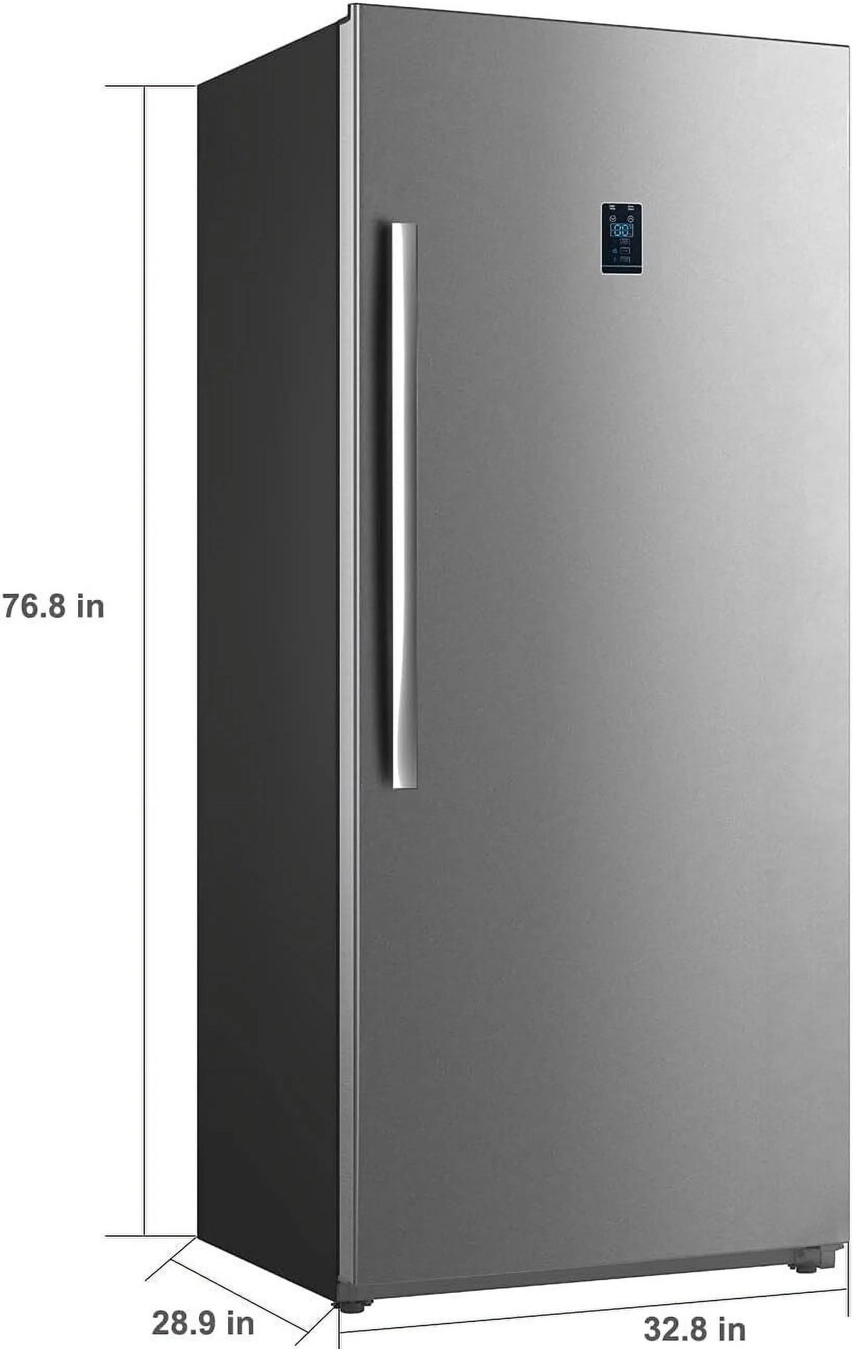 Smad Upright Freezer, Standup 21 Cu ft  Frost Free with Drawers Stainless Steel Standing Convertible Refrigerator for Garage Kitchen Use