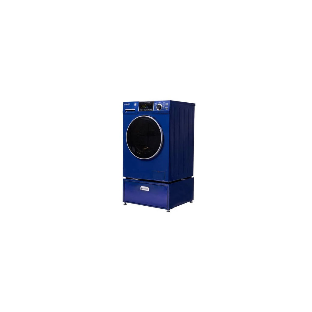 Equator Advanced Appliances All-In-One VENTED/VENTLESS Washer-Dryer 1.9cf/18lb  1400RPM 110V Midnight blue  Pedestal Midnight blue