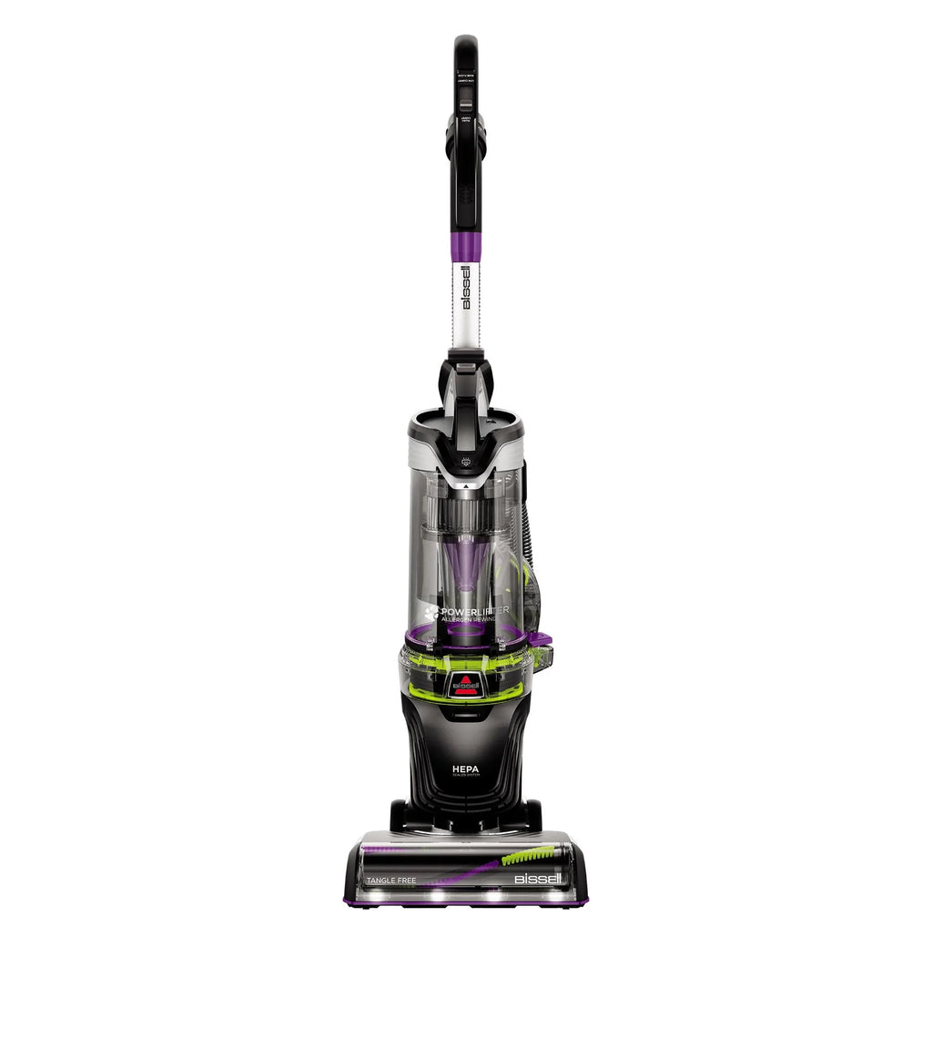 BISSELL Upright Vacuum, PowerLifter Allergen Pet Rewind, Pet Friendly , Bagless, HEPA filter, with Tangle Free Brush Roll, Swivel Steering and LED Headlights, 3404, Black