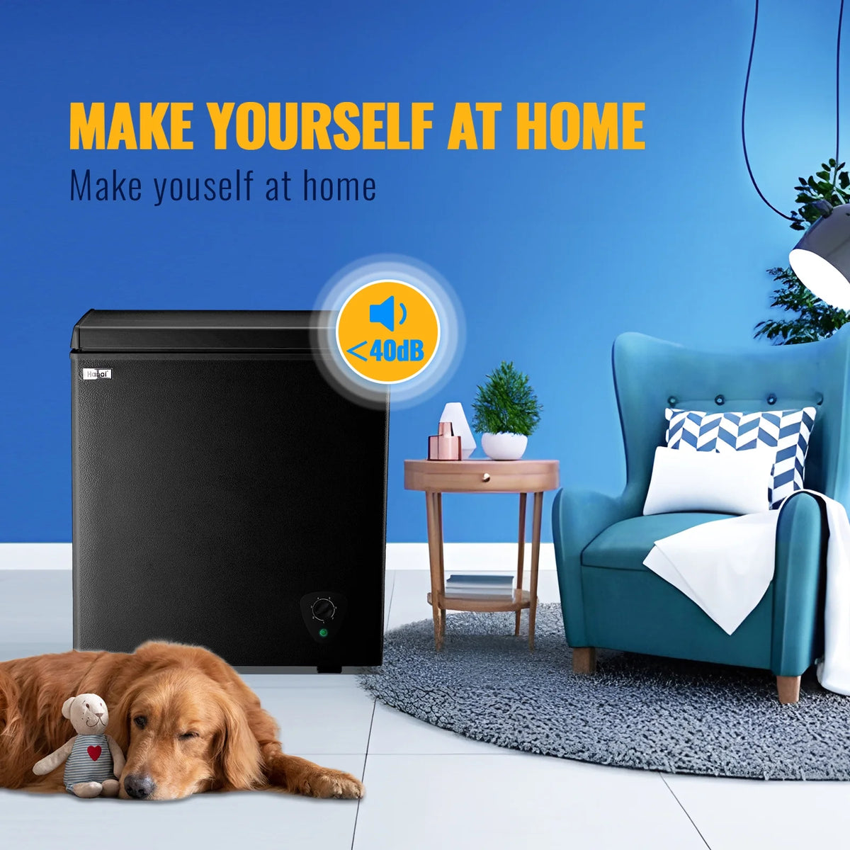 WANAI 5.0 Cu.ft Compact Freezer, Fast Cooling, Top Door Design, Energy-Efficient Deep Freezer White