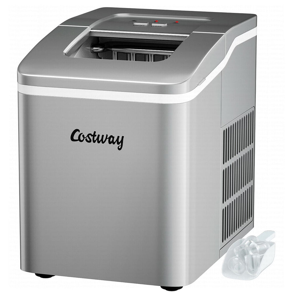 Costway Portable Ice Maker Machine Countertop 26Lbs/24H Self-cleaning w/ Scoop Green