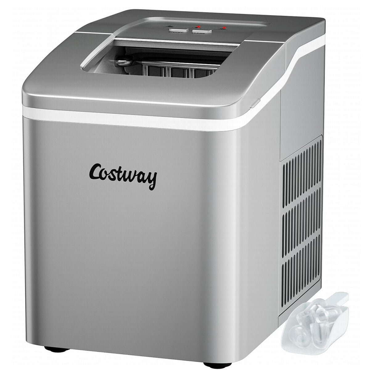 Costway Portable Ice Maker Machine Countertop 26Lbs/24H Self-cleaning w/ Scoop Green