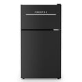 Frestec 3.2 cu. Ft.  Double Door mini fridge Compact Refrigerator, Black