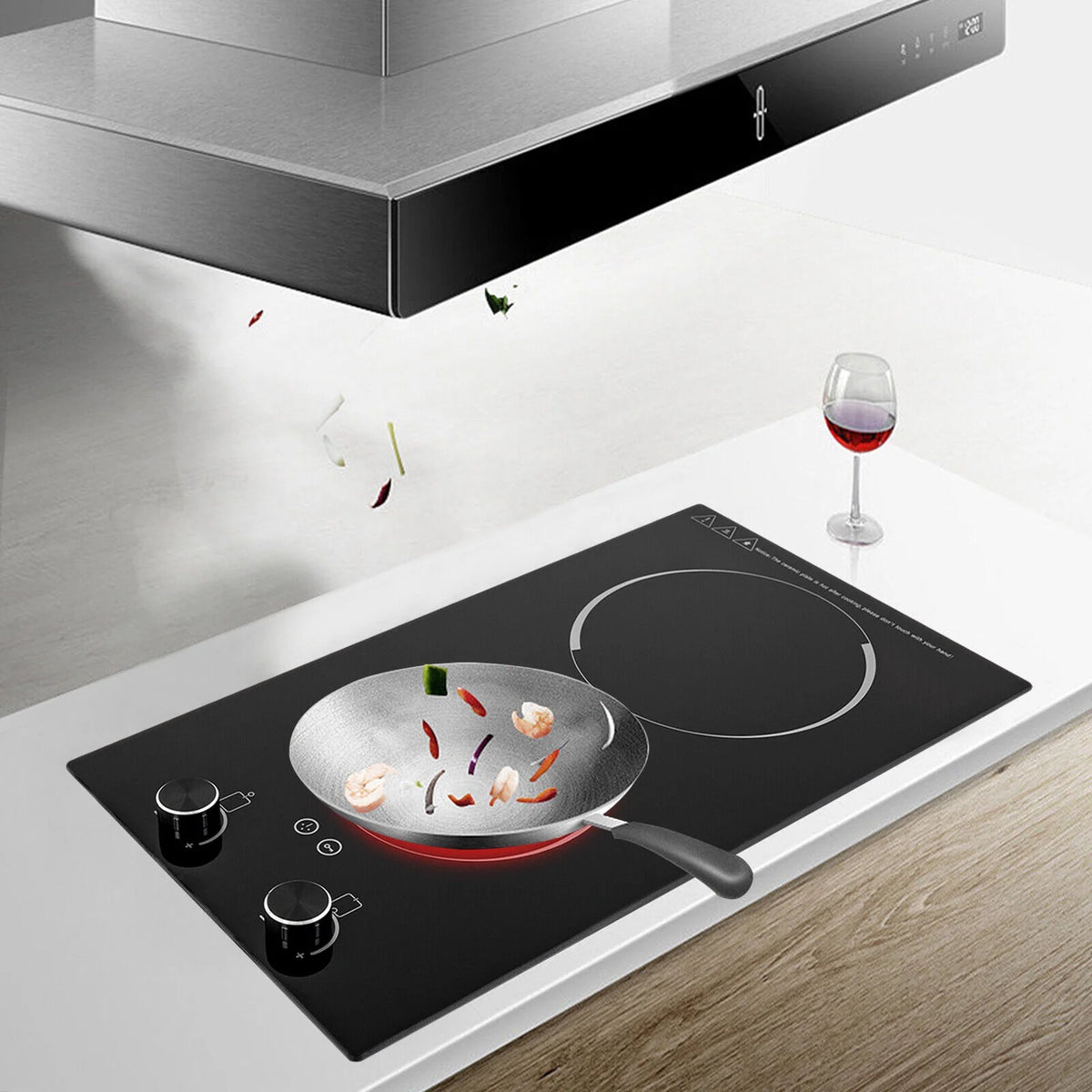2100W Electric Induction Cooktop Stove Top 2-Burner Touch Control + Child Lock