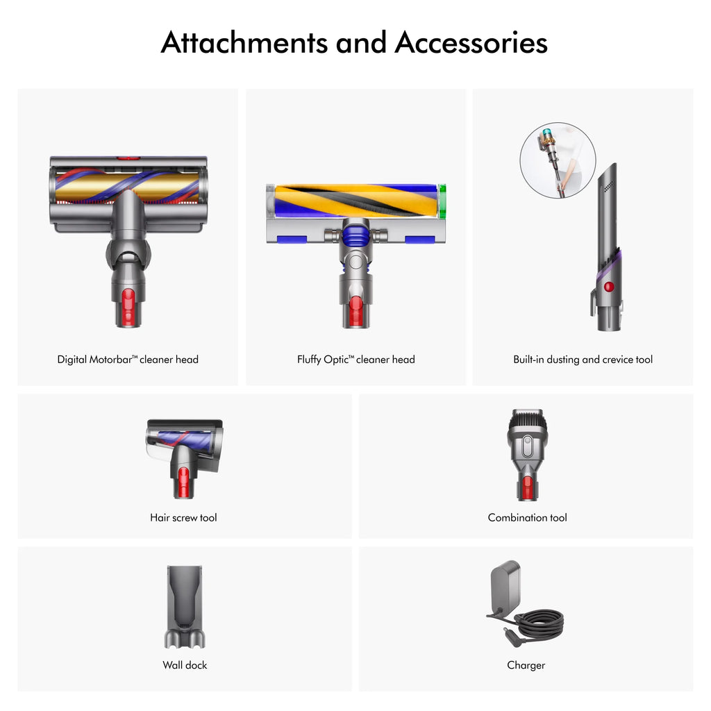 Restored Premium Dyson V15 Detect Absolute Vacuum | Iron/Gold (Refurbished)