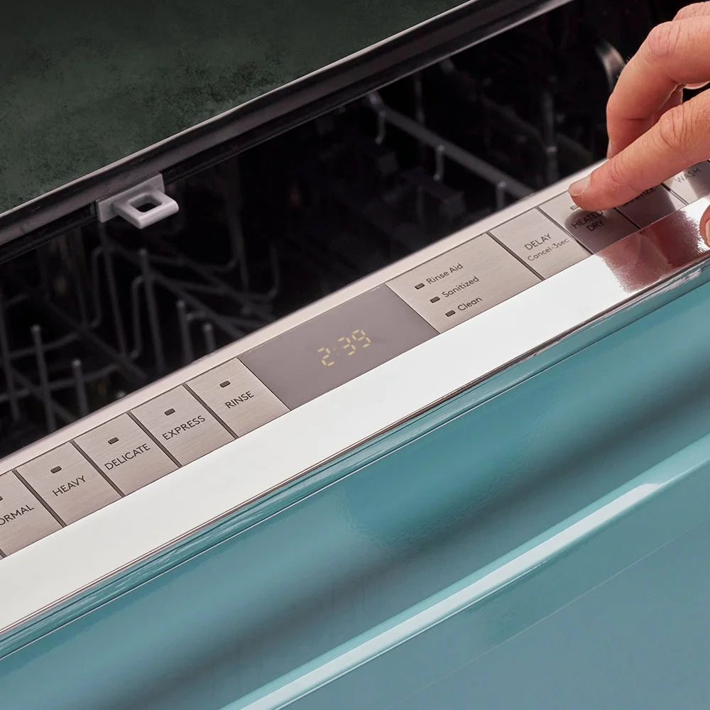 Unique Appliances Classic Retro 24" Built-in Dishwasher with Stainless Steel Tub and LED Lighting
