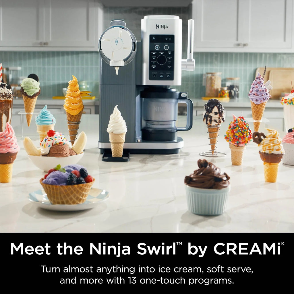 Restored Ninja CREAMi Swirl 13-in-1 Soft Serve Ice Cream Machine - Factory (Refurbished)