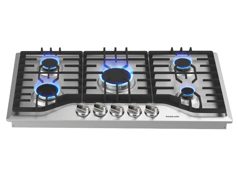 Gasland Chef 36 in. NG/LPG Convertible Gas Cooktop in Stainless Steel with 5 Burners