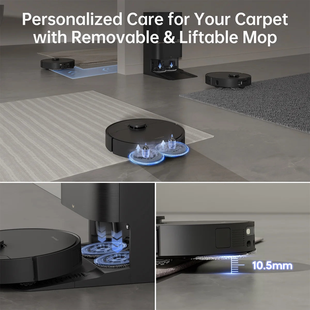 Dreame X30 Ultra Robot Vacuum, 8300Pa Suction, Self Cleaning with 140��F Water, Liftable Mop