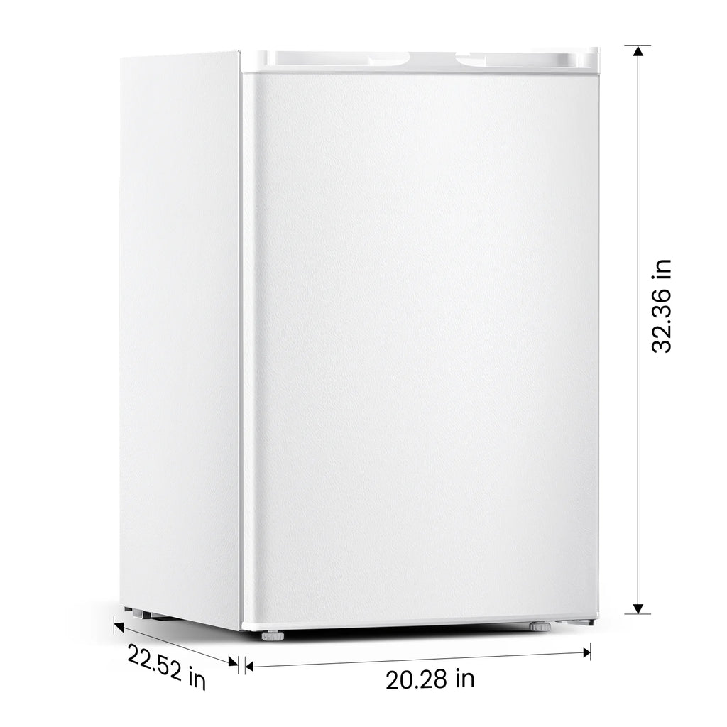Moifoi 3.0 Cu.ft Upright Freezer, Reversible Single Door Vertical Freezers w/ Removable Shelf, Energy Saving, Silver
