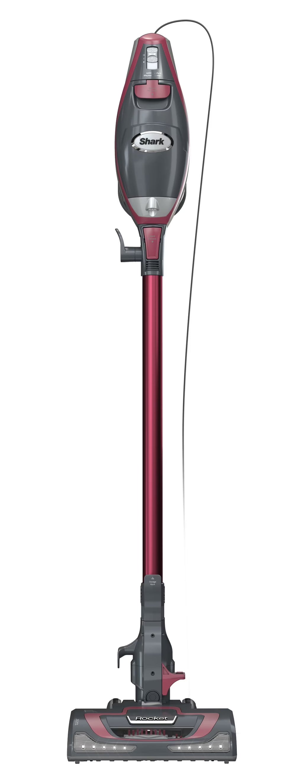 Shark Rocket Pro Corded Stick Vacuum, Removable Hand Vacuum, Hardwood Floors and Carpet, Advanced Swivel Steering, Pet-Friendly, XL Capacity, Ultra-Lightweight, HV370 Comet Red