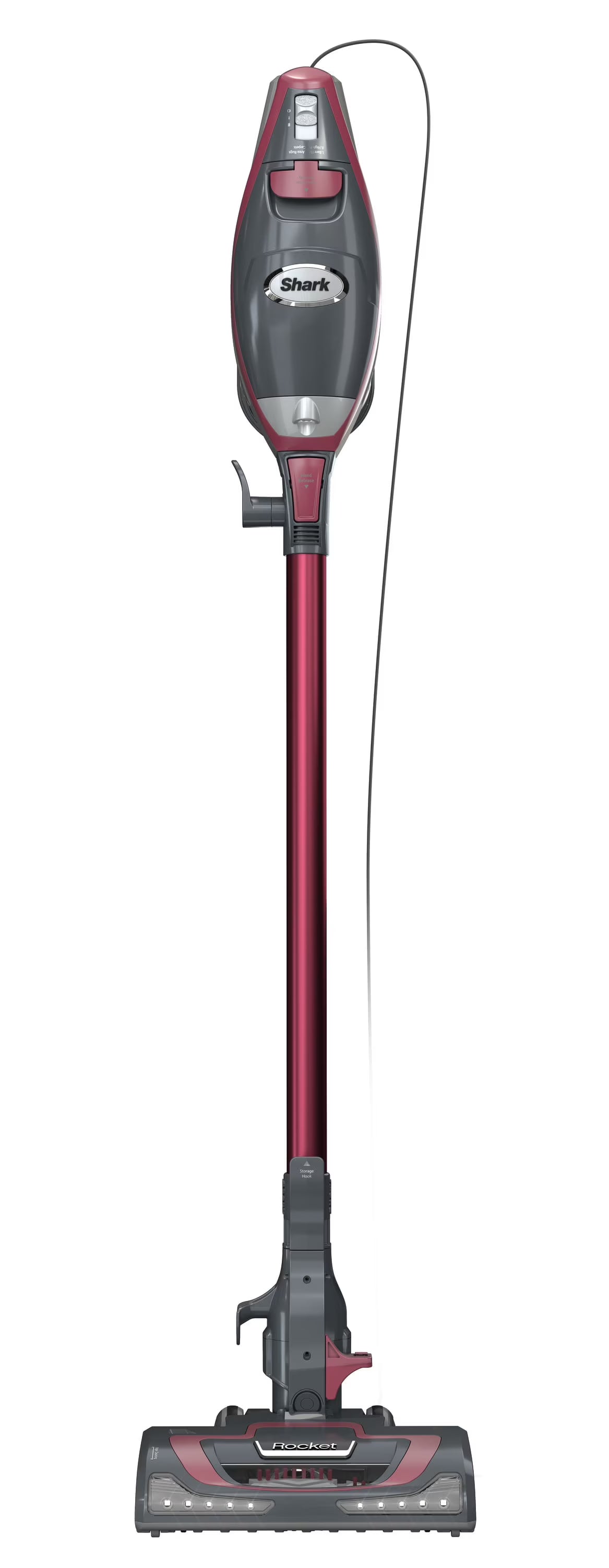 Shark Rocket Pro Corded Stick Vacuum, Removable Hand Vacuum, Hardwood Floors and Carpet, Advanced Swivel Steering, Pet-Friendly, XL Capacity, Ultra-Lightweight, HV370 Comet Red