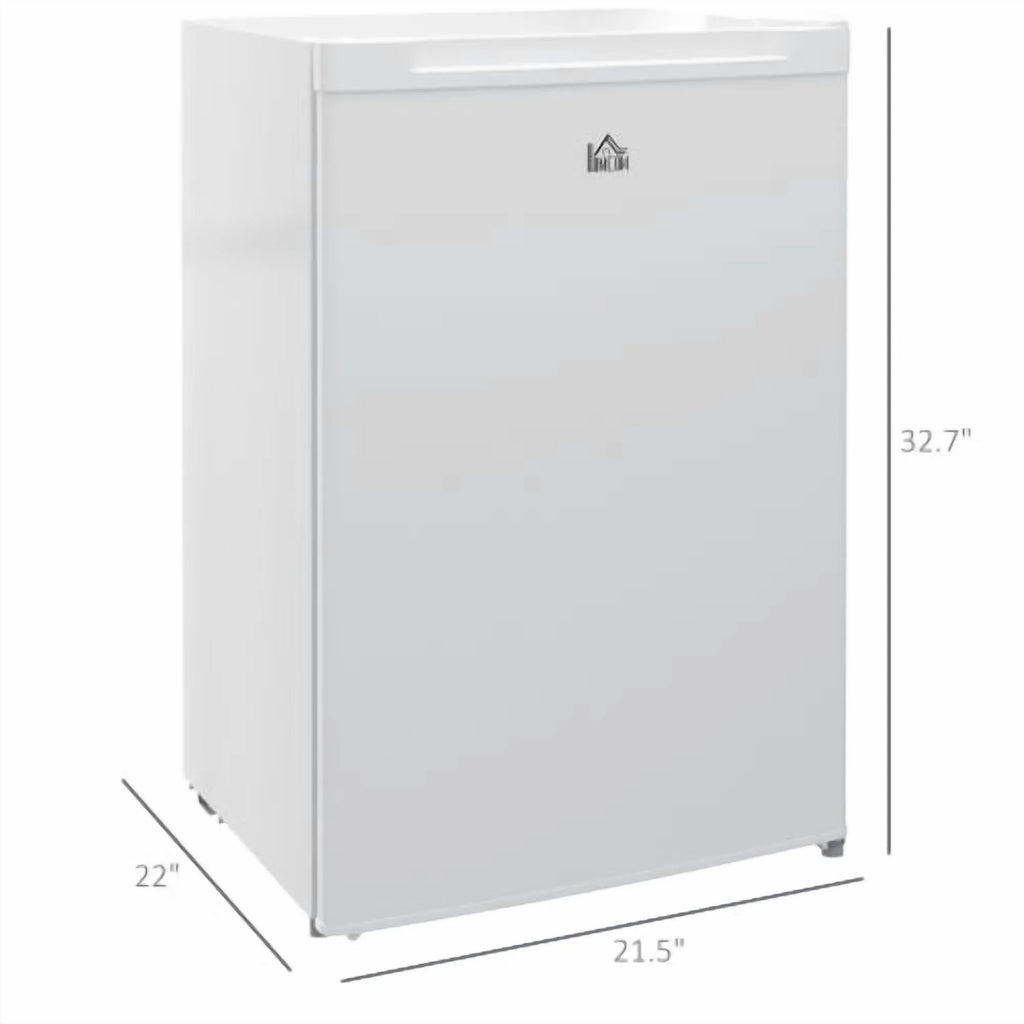 HOMCOM Upright Freezer, 3.0 Cubic Feet Compact Mini Freezer with Reversible Single Door and Adjustable Thermostat, Small freezer for Home, Dorm, Apartment, Home Office, White