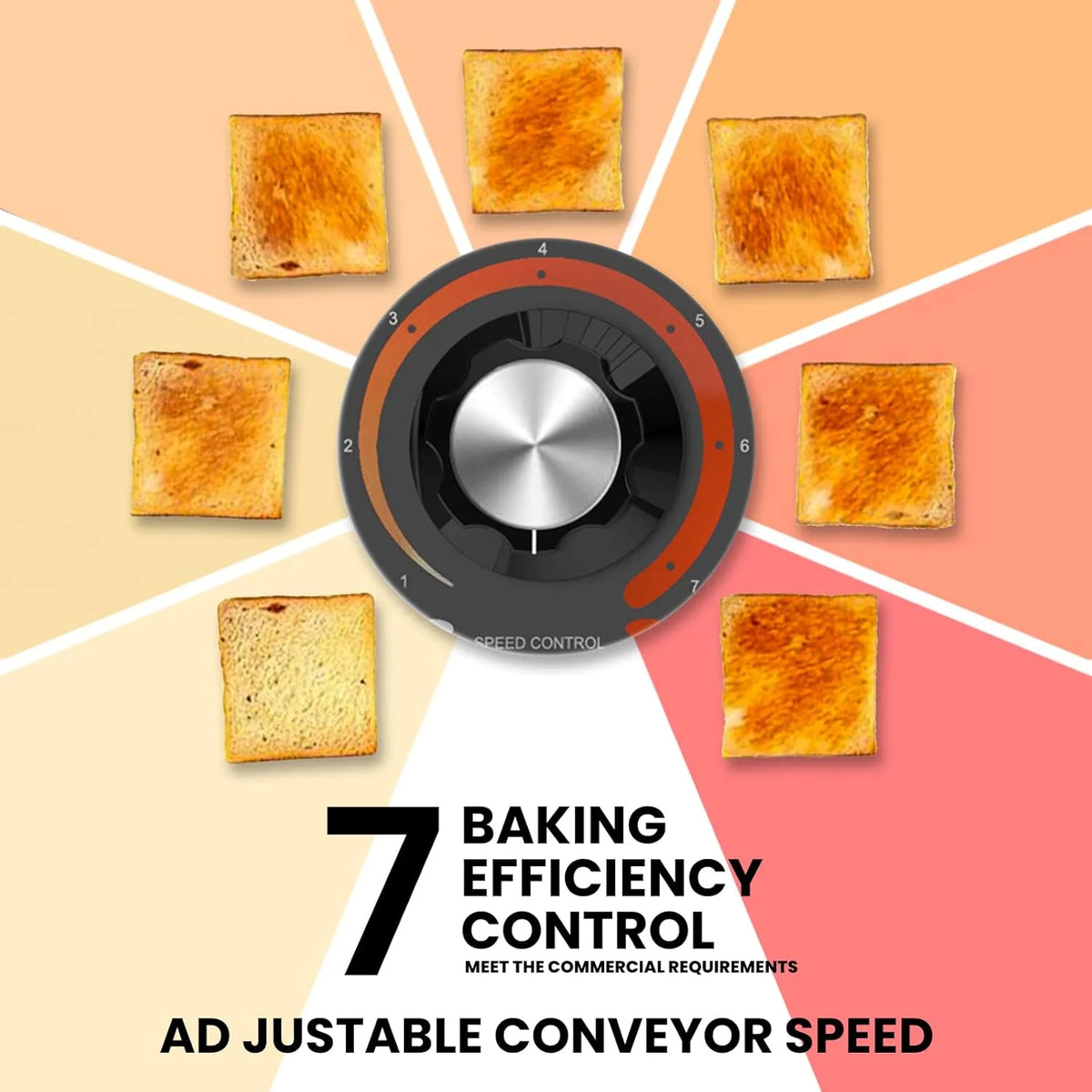 Toaster Conveyor 450slices/h Restaurant Toaster for Bun Bagel Bread Heavy Duty Stainless Steel Conveyor Toaster ,1700W