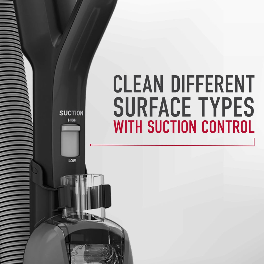 Hoover Windtunnel Swivel Pet Bagless Upright Vacuum, Pet Friendly, Above Floor Cleaning, Swivel Steering, Prevents Hair Wrap, UH77310V, Gray