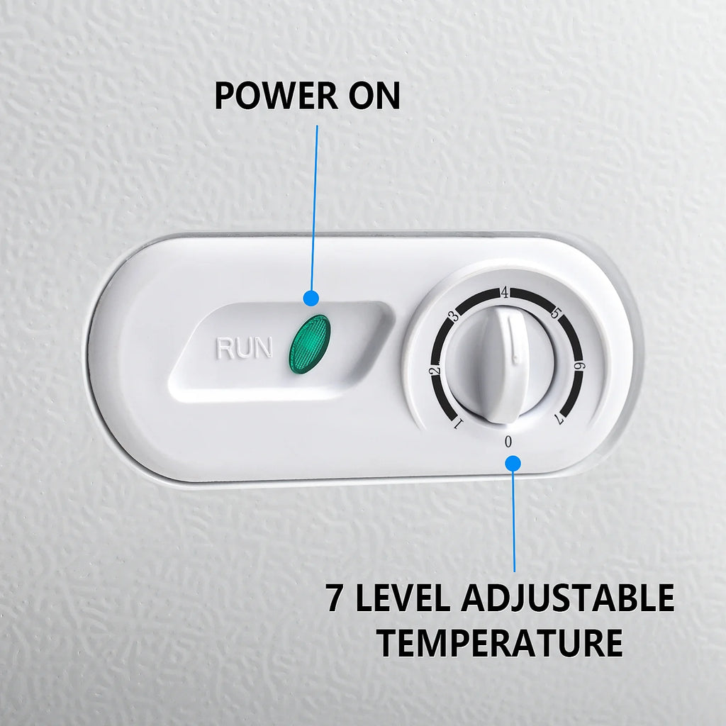 Moifoi 3.5 Cu.ft Chest Freezer w/ Removable Storage Basket & Top Open Door, Energy Saving, White