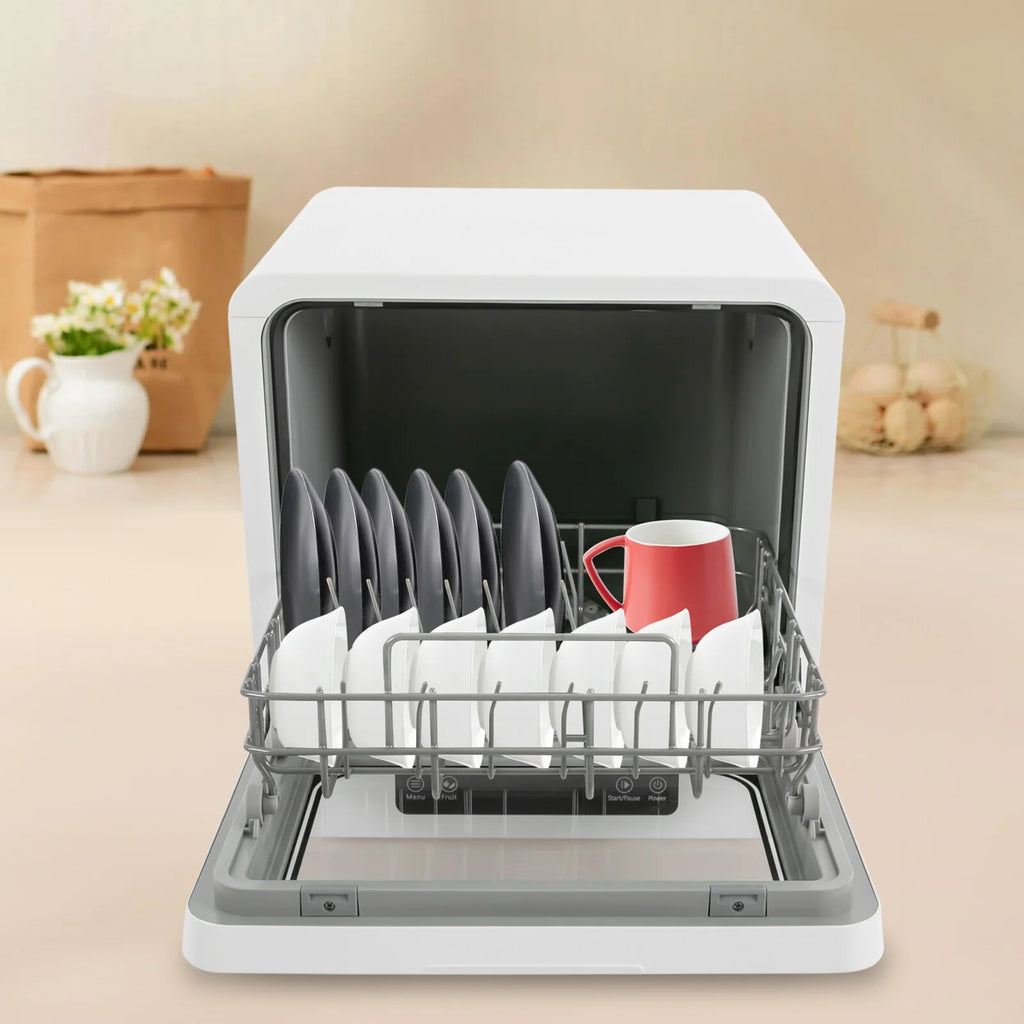 TFCFL Portable Dishwasher Electric Compact Countertop Dishes Dryer Washing Machine Touch Control
