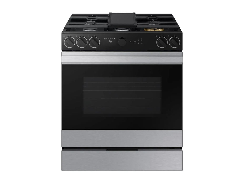 Samsung Bespoke NSG6DG8700SRAA - Range - built-in - Wi-Fi - niche - width: 24 in - depth: 24 in - height: 35.9 in - with self-cleaning - stainless steel