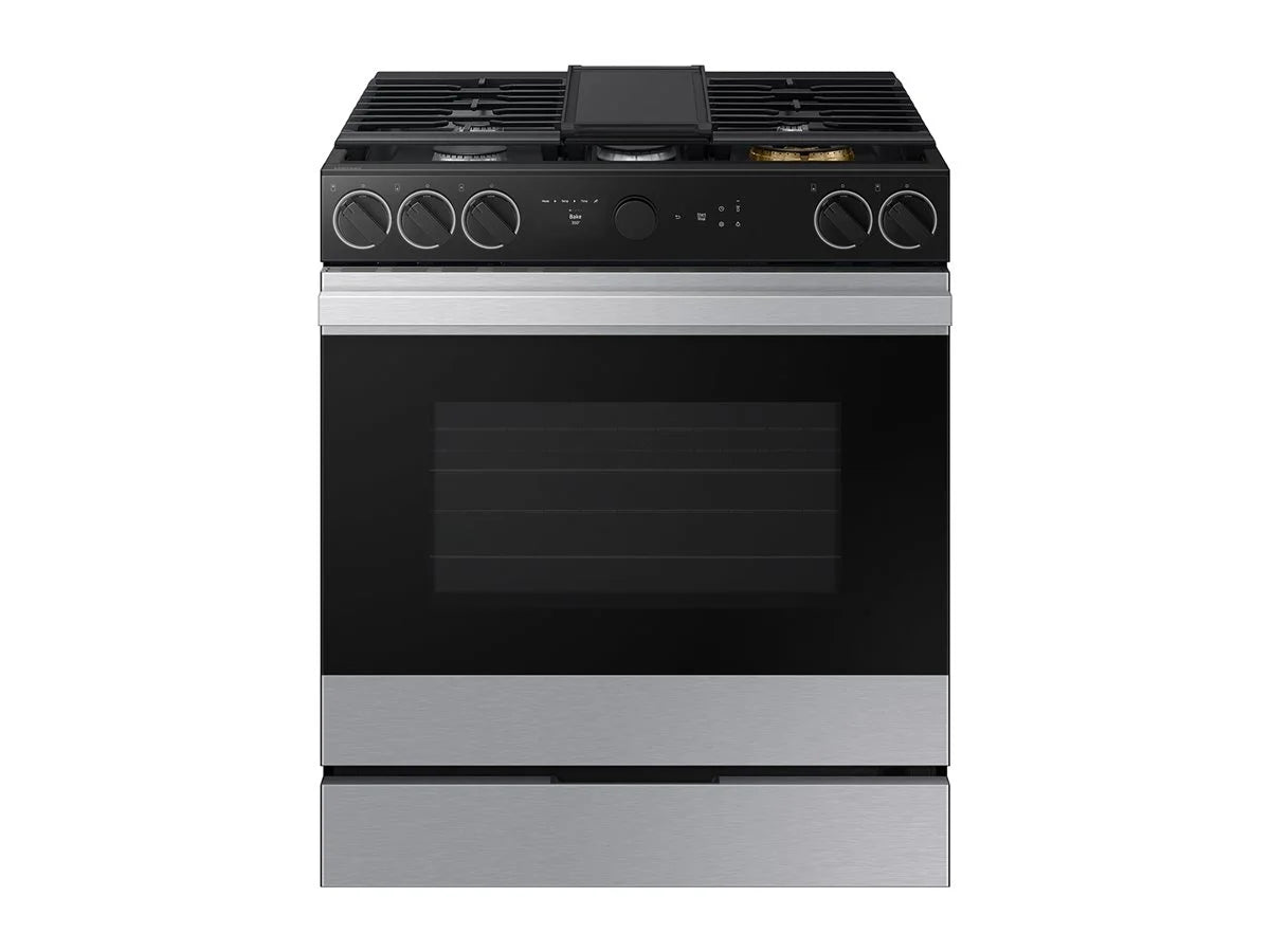 Samsung Bespoke NSG6DG8700SRAA - Range - built-in - Wi-Fi - niche - width: 24 in - depth: 24 in - height: 35.9 in - with self-cleaning - stainless steel