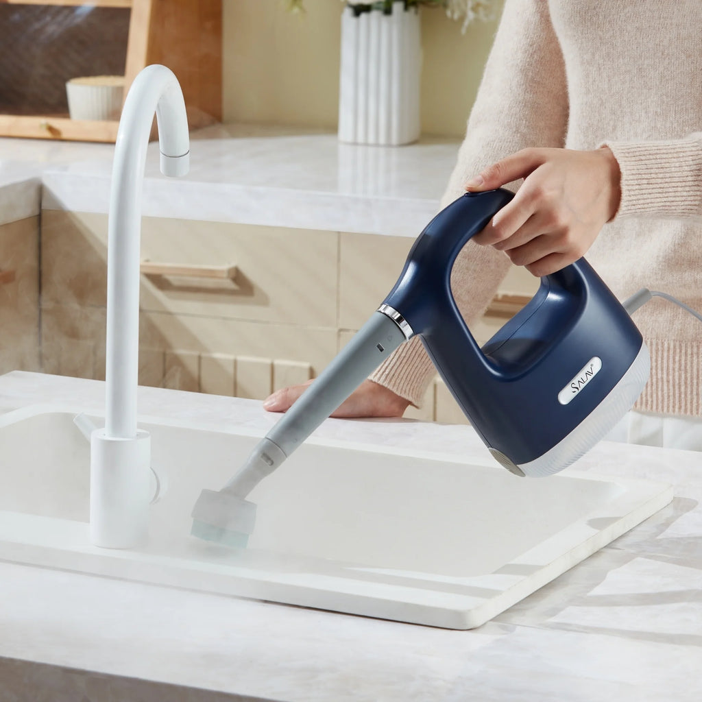 SALAV? CS-100 CleanSteam Compact Steam Cleaner, Navy