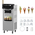 2200W Commercial Soft Ice Cream Machine 3 Flavors Clean Led Panel Perfect for Restaurants Snack Bar Supermarkets