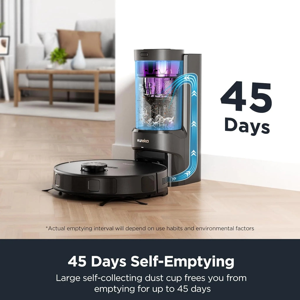 Eureka Cordless Robot Vacuum Cleaner - Suction and Auto Lifting Mop