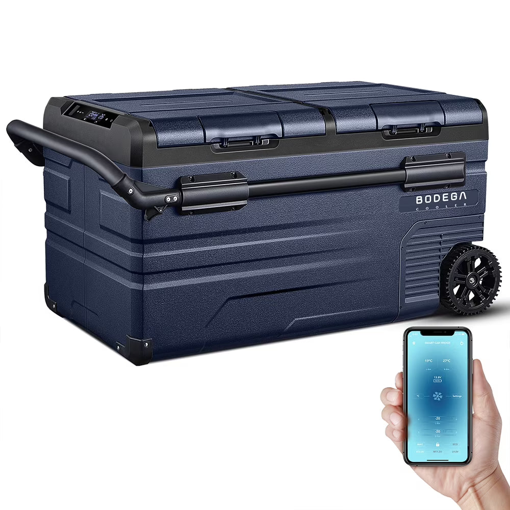 BODEGA 12 Volt 80 Qt.�?5L) Car Refrigerator, Portable Freezer, Car Fridge for Camping, Travel,APP Control, Rv