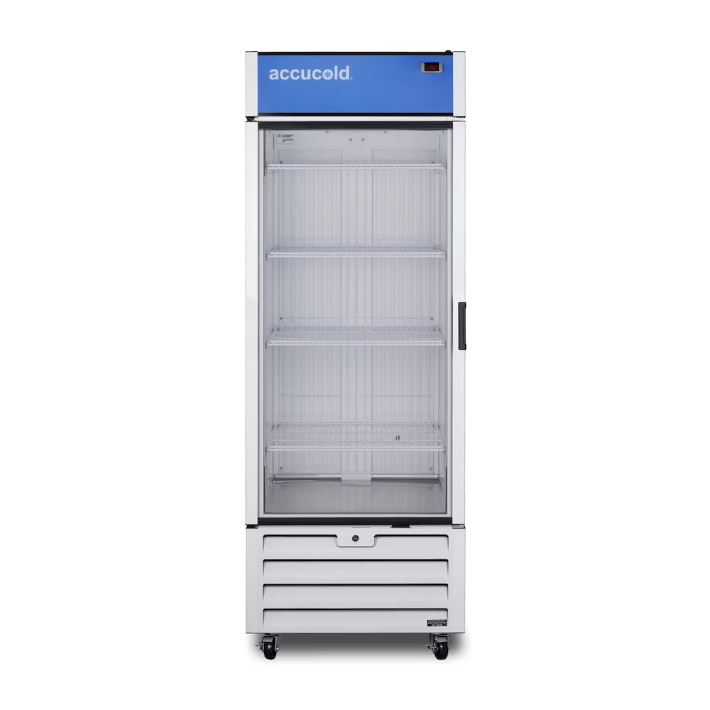 Full-sized glass door commercial display freezer