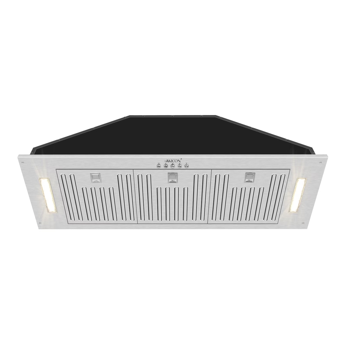 Range Hood Insert/Built-in 30 Inch, 6'' Duct 3-Speeds 600 CFM Stainless Steel Vent Hood with LED Lights and Dishwasher Safe Filters