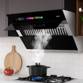 BRANO 30 inch Range Hood Stainless Steel Kitchen Hood, 900CFM, Voice/Gesture Sensing, Touch Control, Side-Draft Design