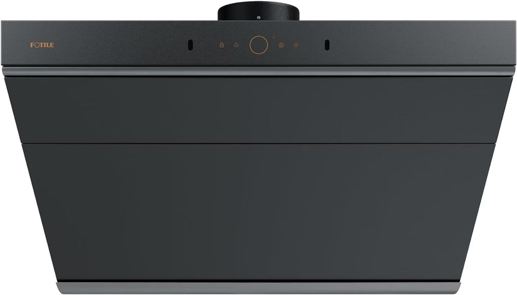 FOTILE Slant Vent Series 30" 1000 CFM Under Cabinet or Wall Mount Range Hood with 2 LED lights, Motion and Touch Activation in Onyx Black Tempered Glass