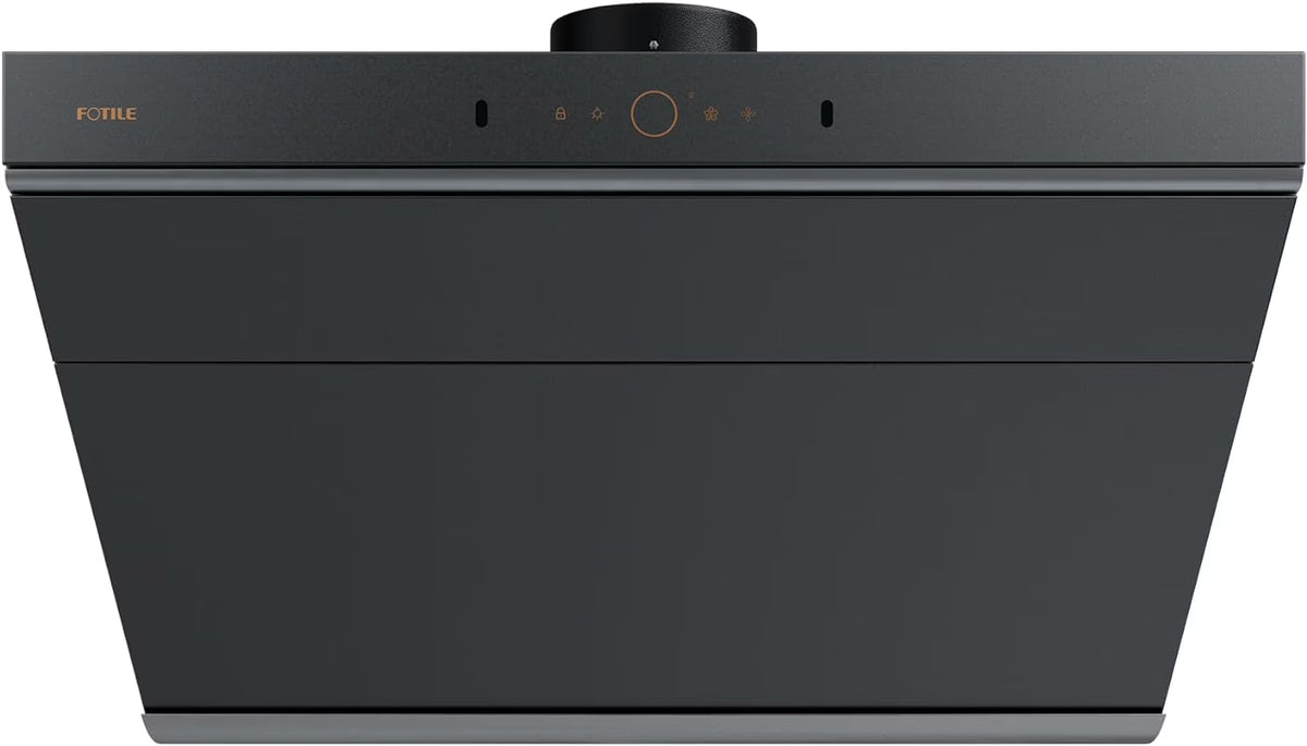 FOTILE Slant Vent Series 30" 1000 CFM Under Cabinet or Wall Mount Range Hood with 2 LED lights, Motion and Touch Activation in Onyx Black Tempered Glass