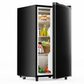 CONCETTA Mini Fridge With Freezer 3.2 Cu.Ft Single Door Adjustable Thermostat, Low Noise, For Bedroom, Office, Dorm, Black
