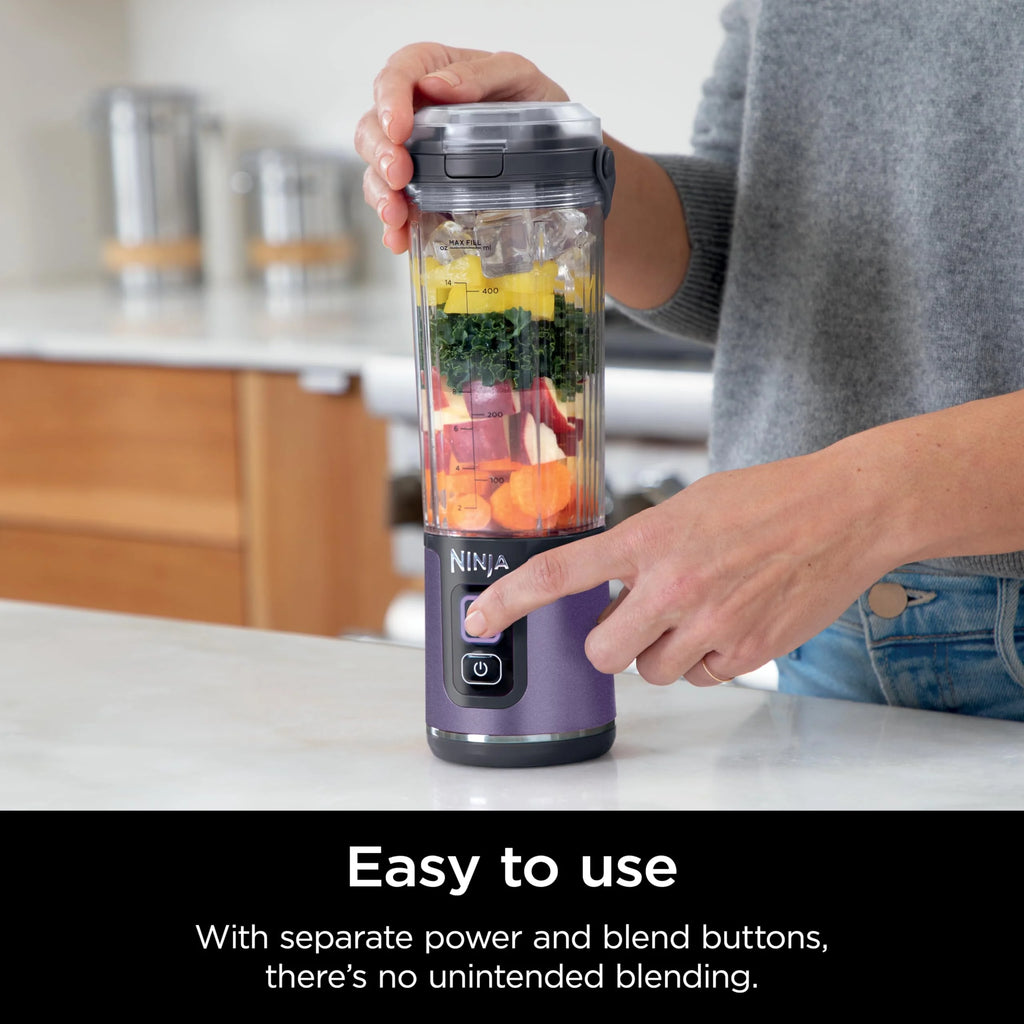 Ninja Blast Portable Blender, Cordless, 18oz. Vessel, Personal Blender for Shakes & Smoothies, BPA Free, Leakproof Lid & Sip Spout, USB-C Rechargeable, Dishwasher Safe Parts, Metallic Purple,