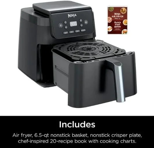Restored Ninja Air Fryer Pro XL 6.5-QT Basket Air Fryer, 4-in-1 Functionality, Air Crisp Technology, Nonstick, Black (Refurbished)