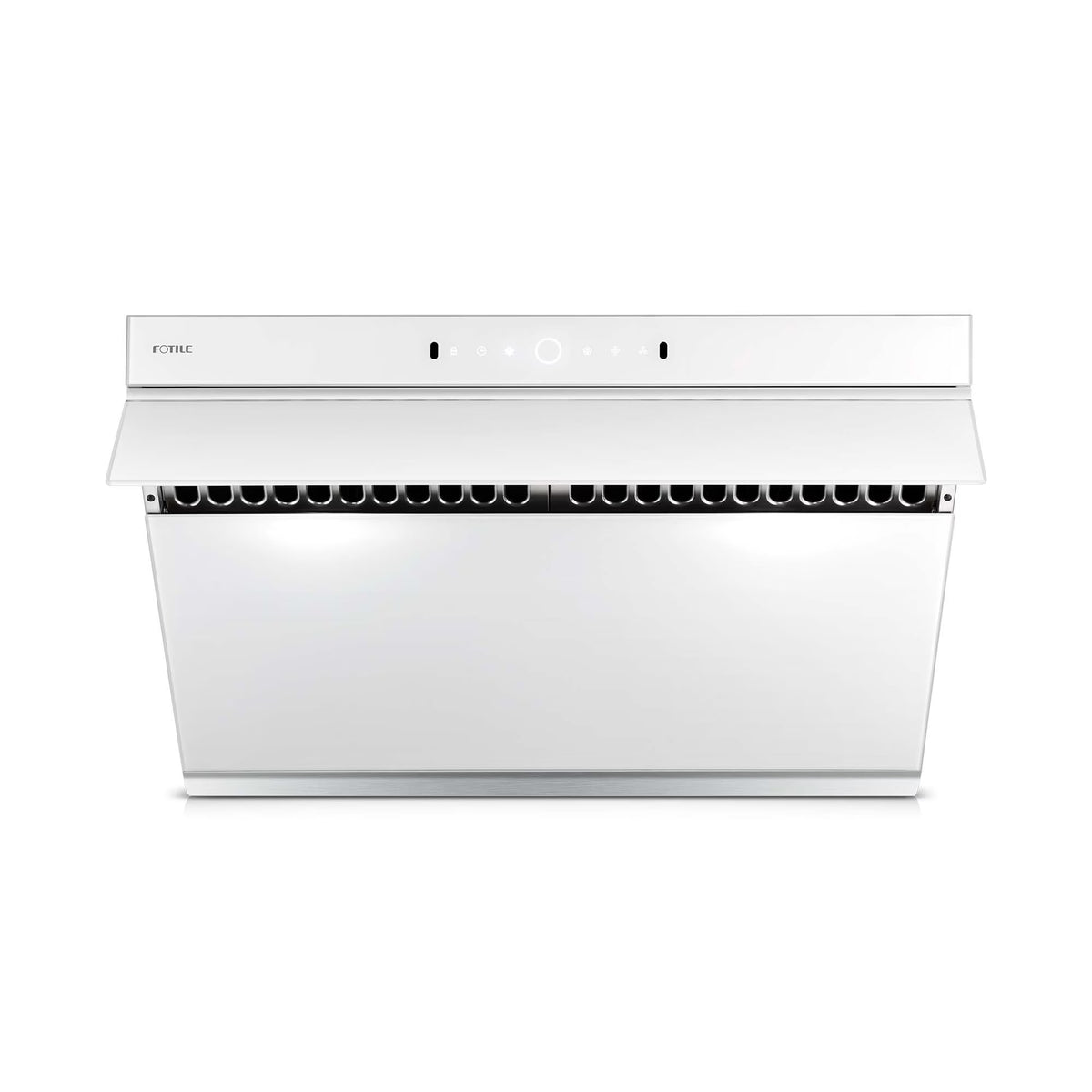 FOTILE Slant Vent Series 30" 1000 CFM Under Cabinet or Wall Mount Range Hood with 2 LED lights, Motion and Touch Activation in Onyx Black Tempered Glass