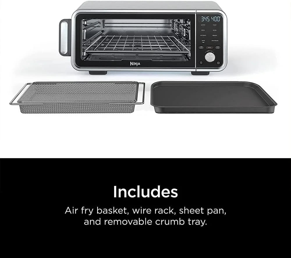 Restored Ninja FT205CO Digital Air Fry Pro Countertop 8-in-1 Oven in Stainless Steel (Refurbished)