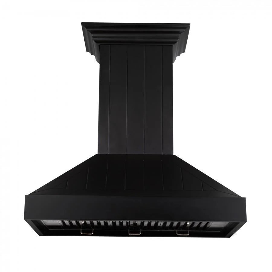 ZLINE 30 in. Wooden Wall Mount Range Hood in Black - Includes Motor (KPCC-30)