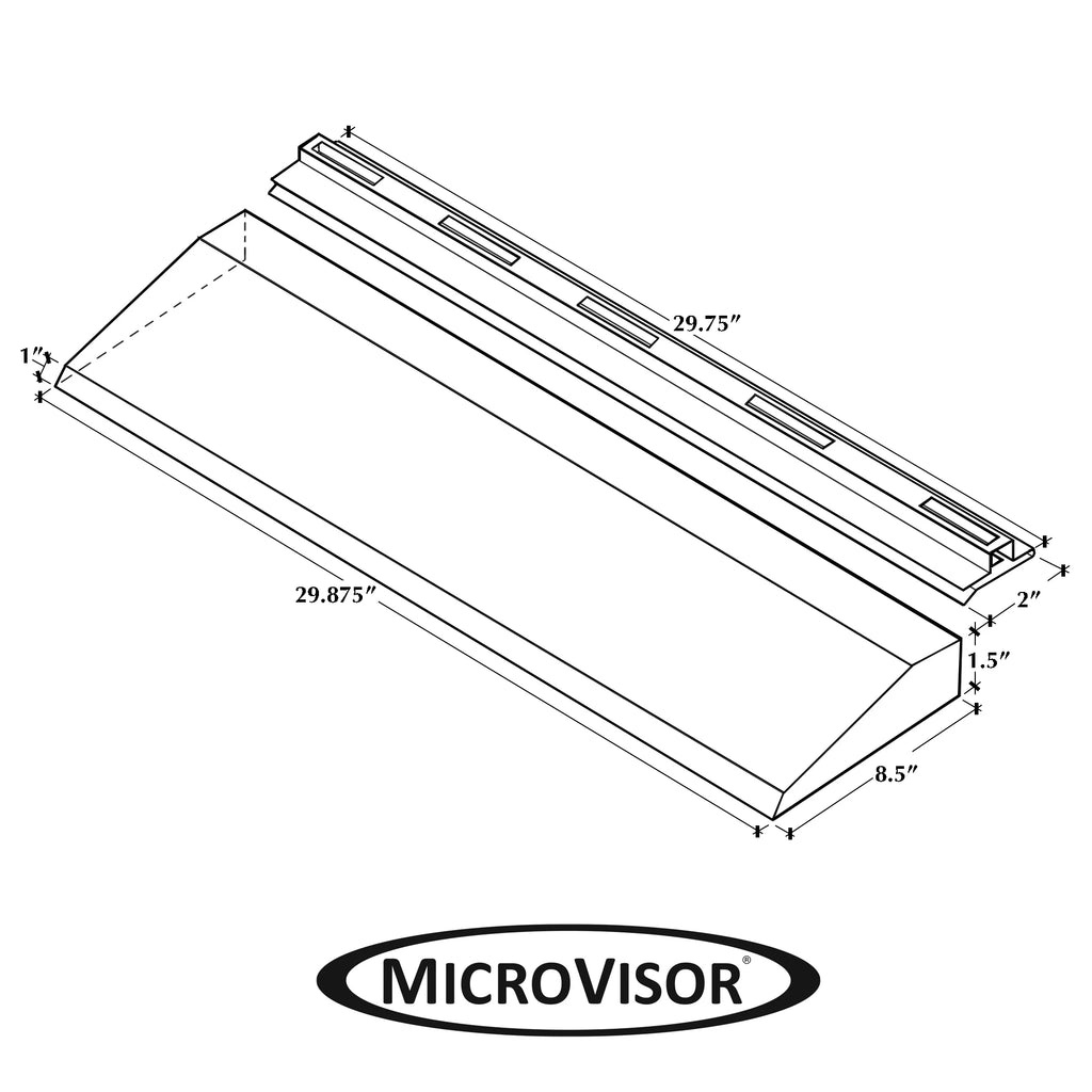 MICROVISOR REMOVABLE EXTENSION HOOD-White
