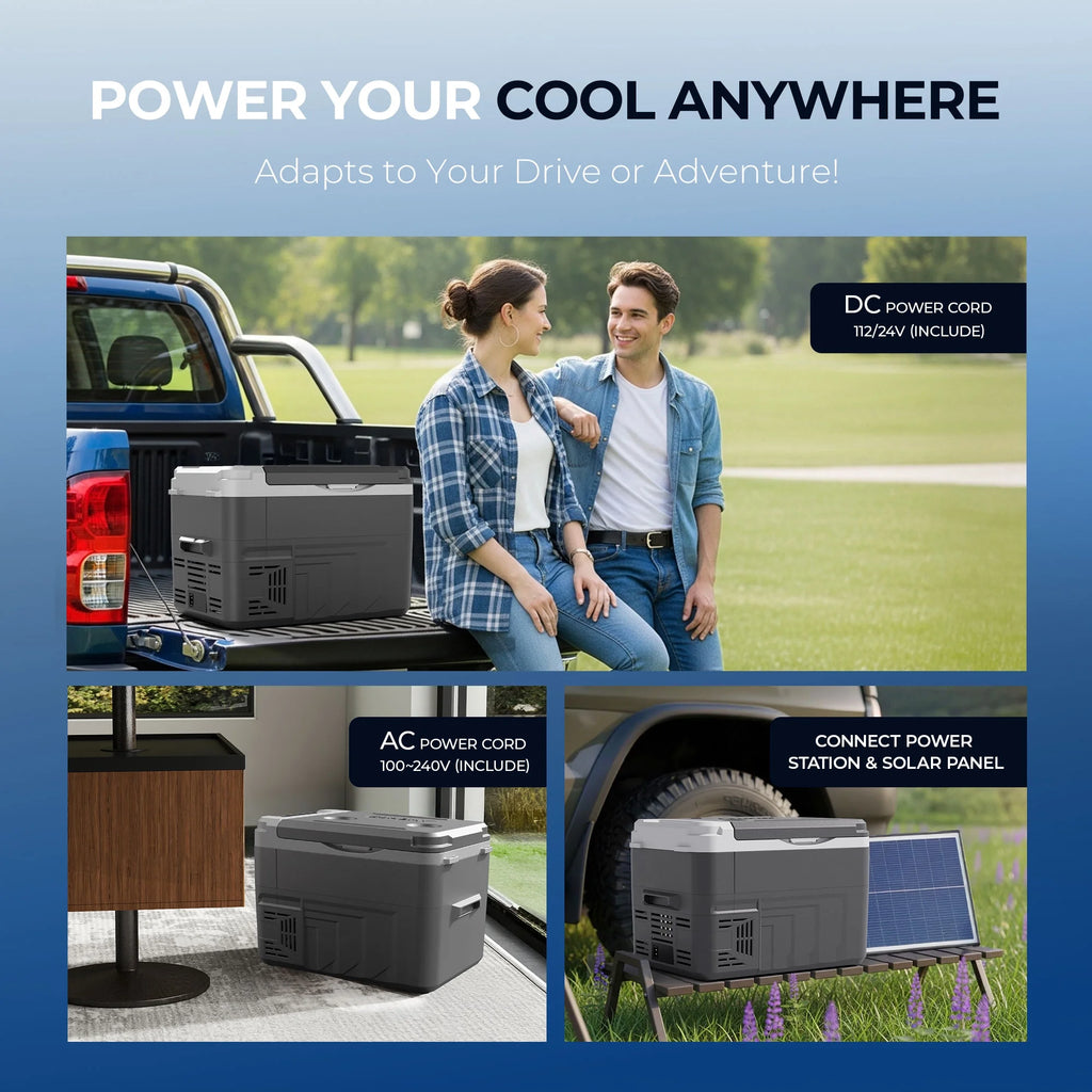 Simzlife 12 Volt Refrigerator, 11 Quart (10L) Car Fridge with APP Control, Car Refrigerator -4�H~68�H, Portable Freezer for RV, Camping, Travel