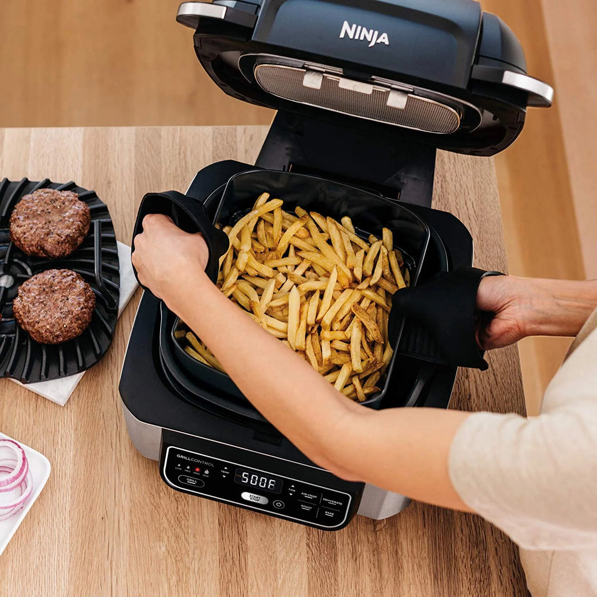 Ninja AG301 Foodi 5-in-1 Indoor Grill with 4-Quart Air Fryer