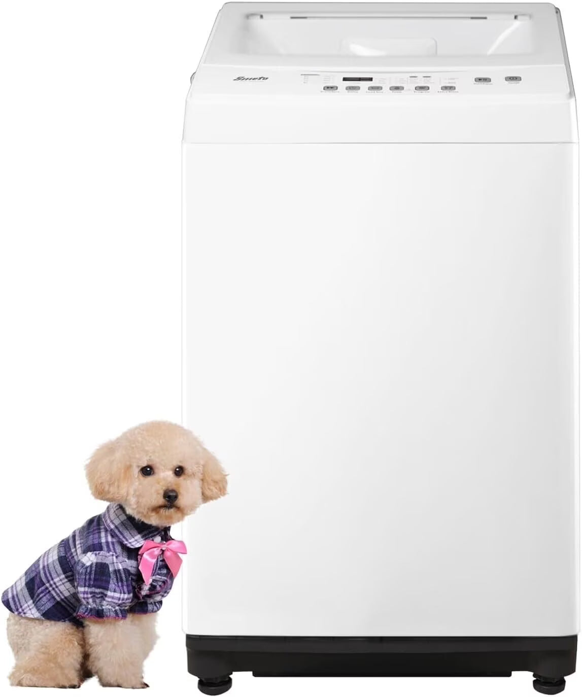 Smad Compact Washing Machines 1.7 Cu ft Single Use in Schools and apartments 12lbs White Washer