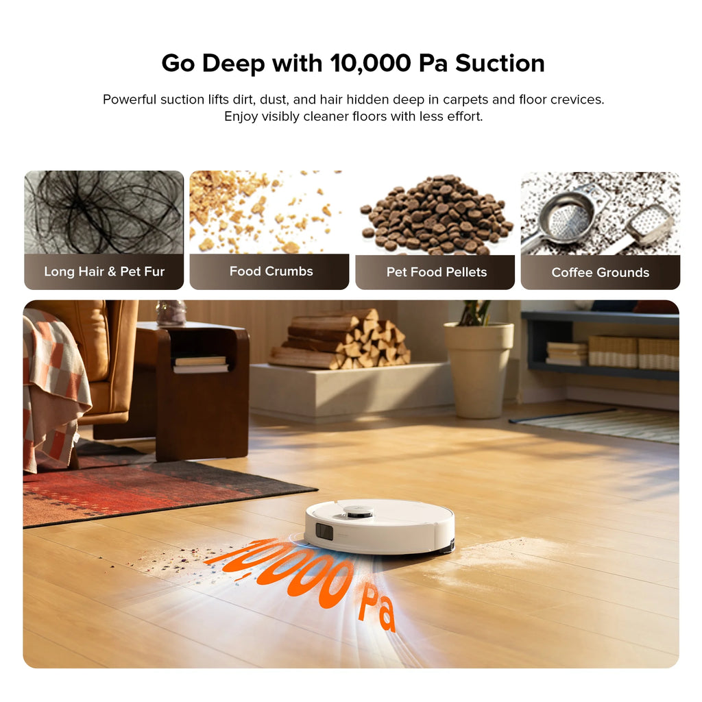 (Upgraded from Q5 Pro)Roborock Q10 X5 Robot Vacuum and Mop, Self-Emptying, Hands-Free Cleaning for up to 7 Weeks, 10,000Pa Suction, Obstacle Avoidance, LiDAR Navigation, No-Go Zones