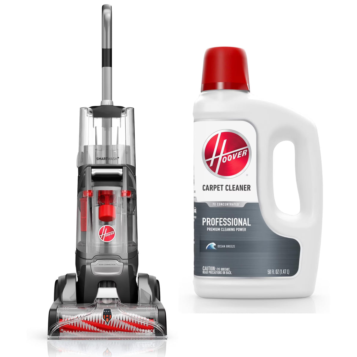 Hoover SmartWash Essentials Automatic Upright Carpet Cleaner Machine, for Carpet & Upholstery, Quick Dry Mode, Upholstery Tool Attachment, FH52110