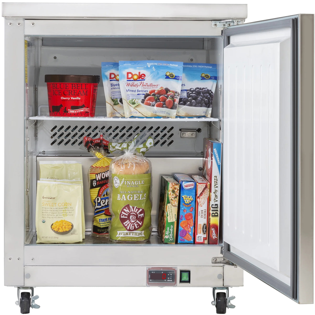 Maxx Cold Single Door Undercounter Freezer, 27.5"W, 6.5 Ct Ft, in Stainless Steel (MXCF27UHC)