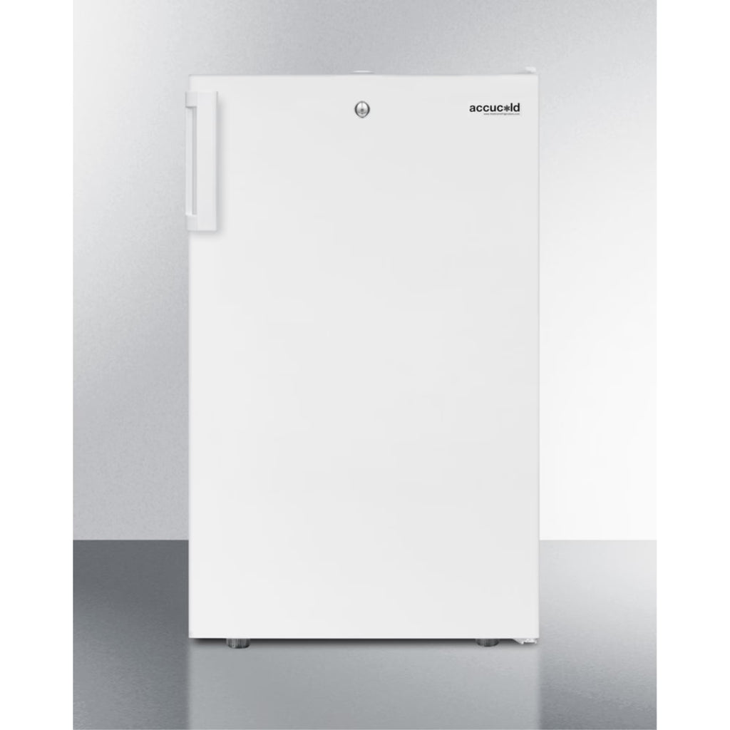 20" wide counter height manual defrost all-freezer with lock, for general purpose use