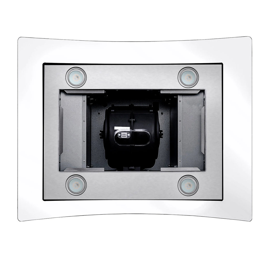 Cosmo 30 in. Ducted Island Range Hood in Stainless Steel with LED Lighting and Permanent Filters