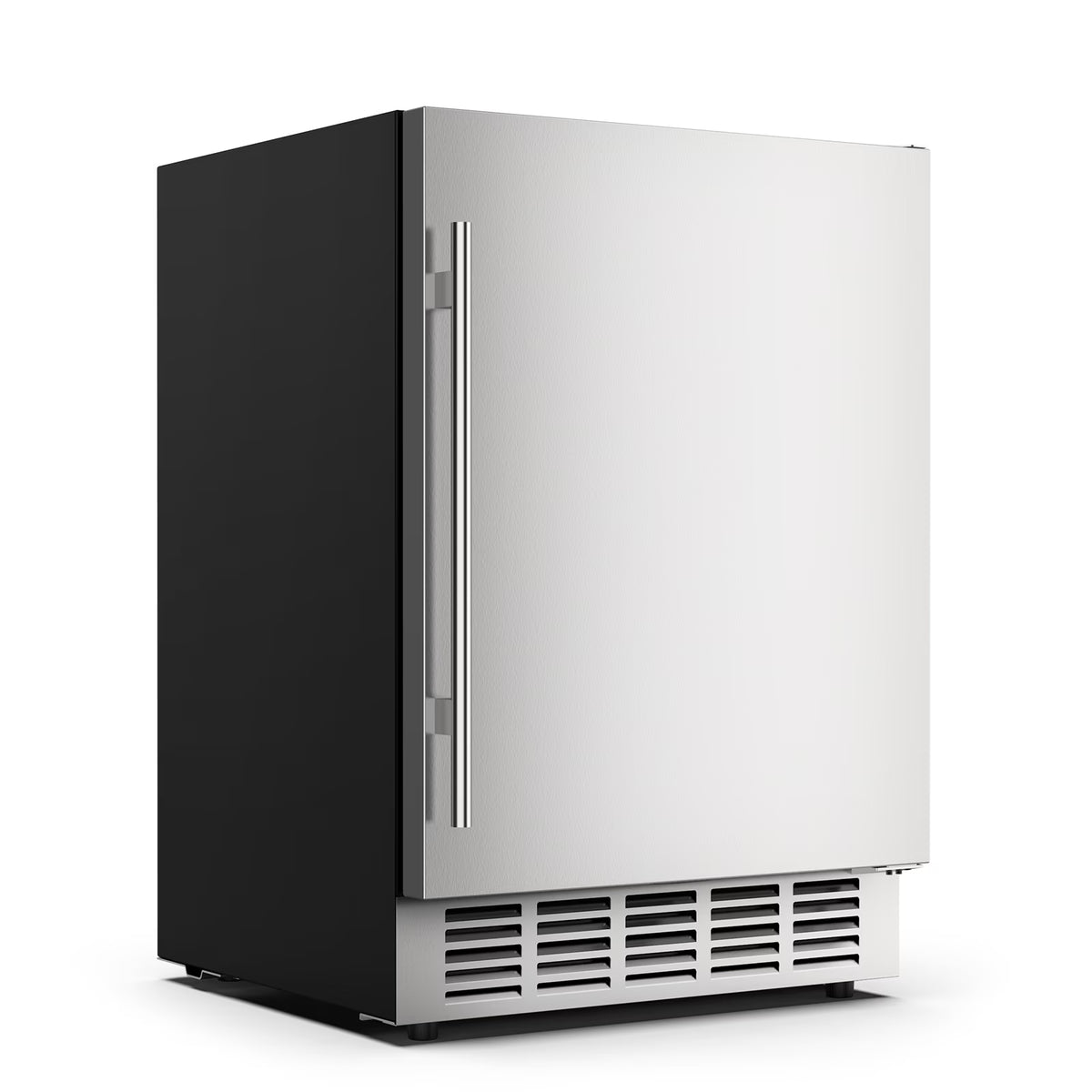 QAUSOU 24 Inch Under Counter Double Drawer Fridge, Weather Proof Stainless Steel Outdoor Beverage Refrigerator for Patio