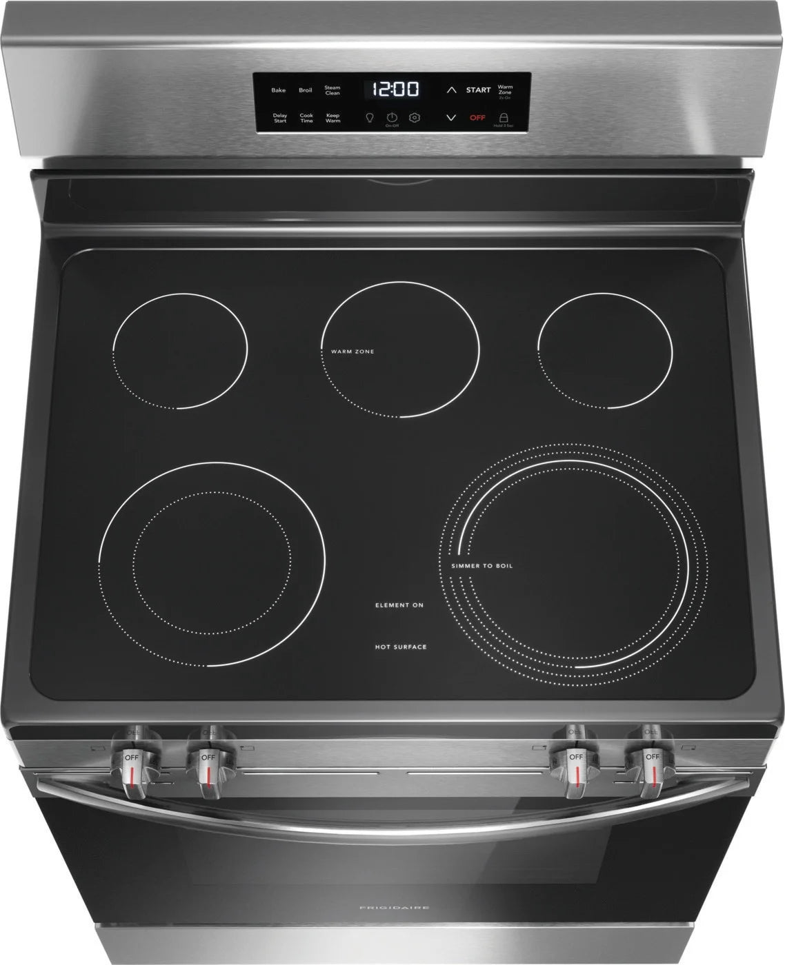 Frigidaire FCRE3062AS 30" Electric Range with Steam Clean, Stainless Steel