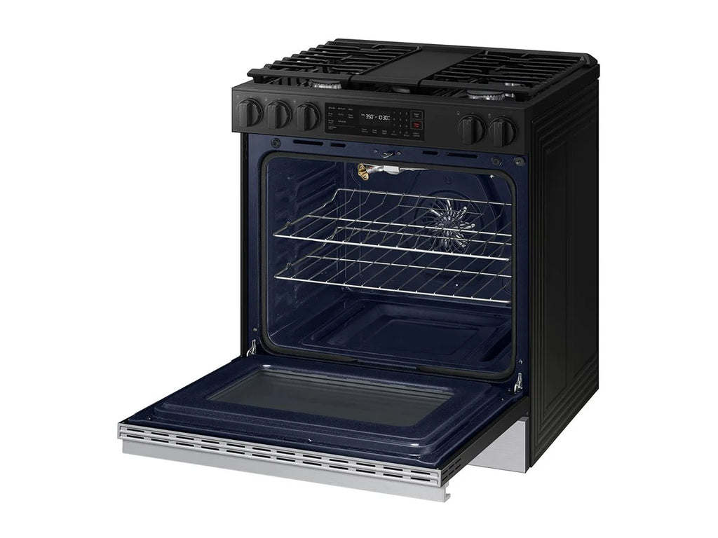 Samsung Bespoke Smart Slide-In Gas Range 6.0 cu. ft. with Air Fry & Precision Knobs NSG6DG8300SR